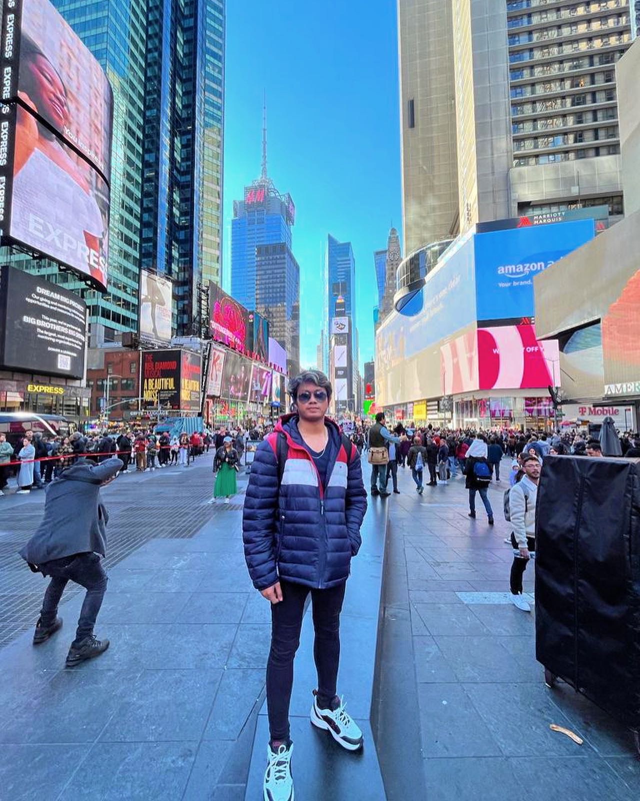 Nolan at Times Square, New York